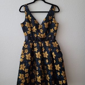 V-Neck Floral Dress